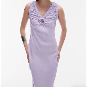 NWT Topshop Keyhole Lavender Midi Dress